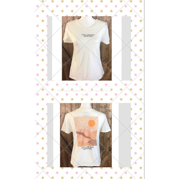 Social Scene Ivory Short Sleeve Tee Size Small - Picture 1 of 8